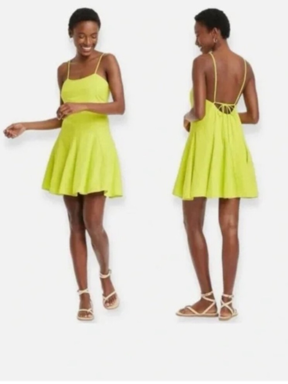 Women's Beach Bungalow Linen Mini
Dress - A New Day™ new